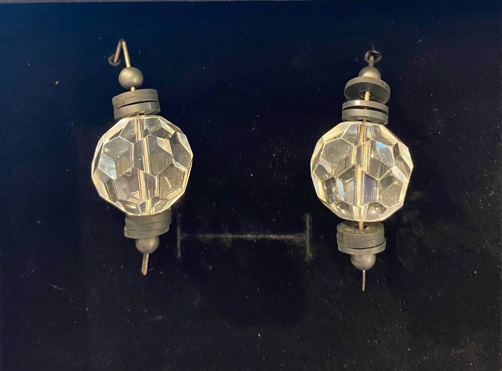 NEW ROB BACON women's crystal earrings in sterling silver